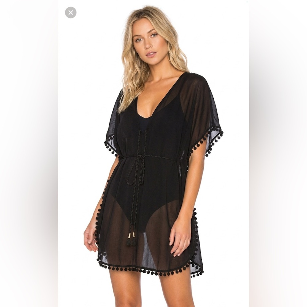 Bleu Rod Beattie black sheer swimsuit cover dress size large